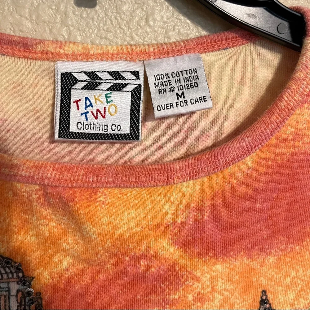 Take Two Clothing Company Women's M Vintage Embellished Venice Scene Tank Top - Picture 2 of 8